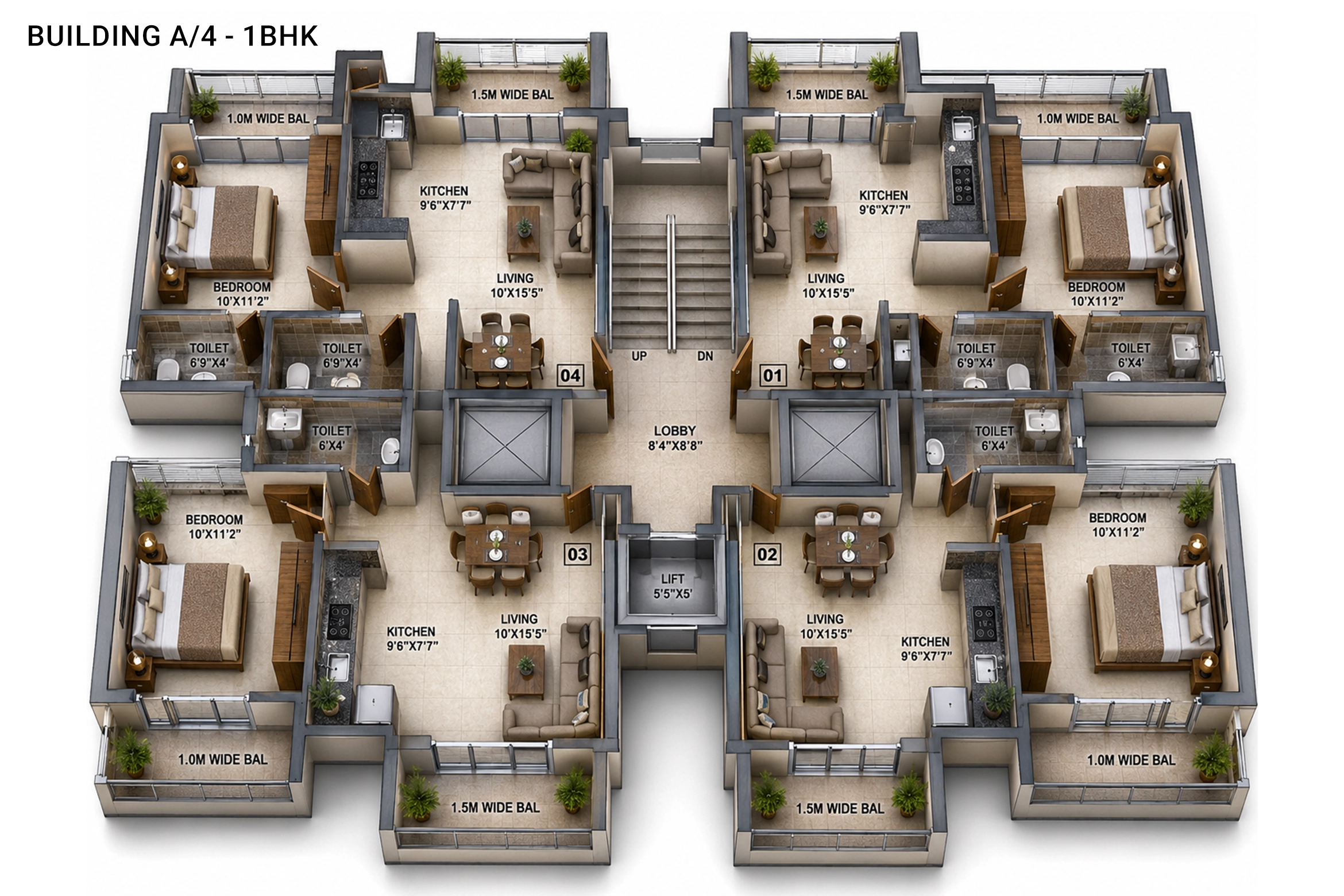 building A/4 - 1bhk