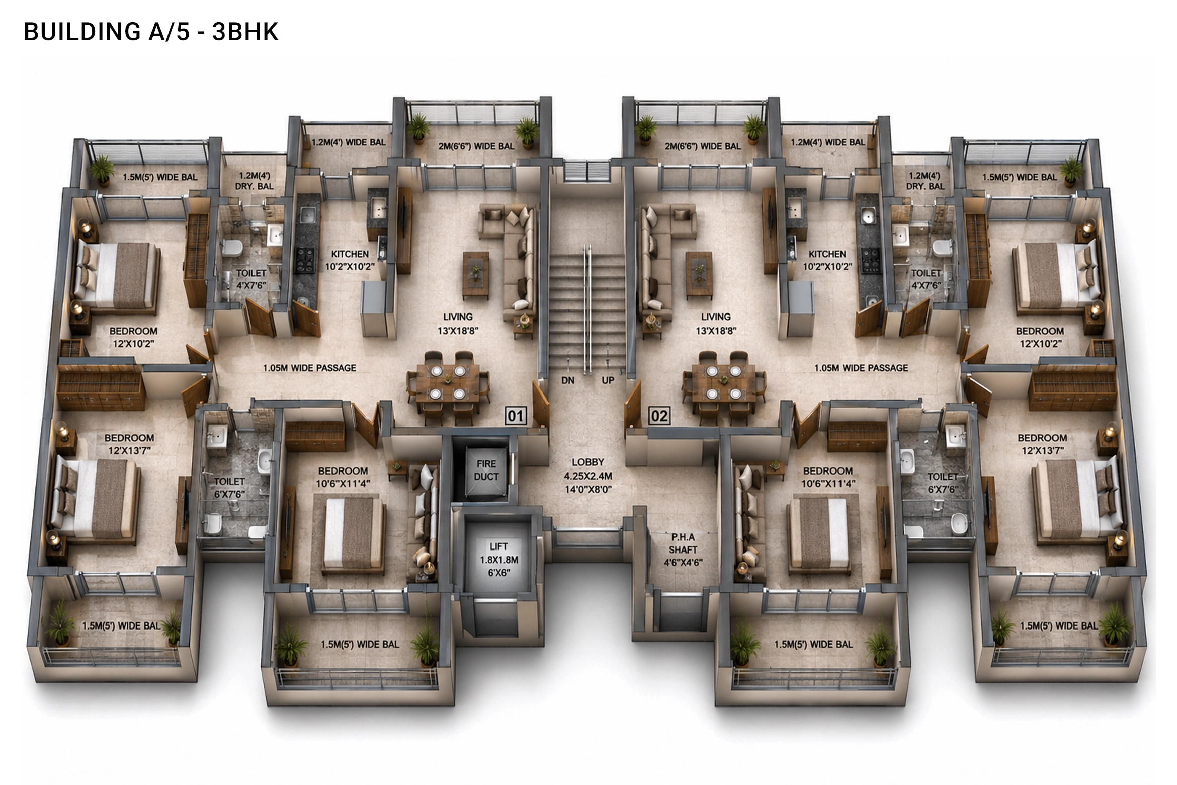building A/5 - 3bhk
