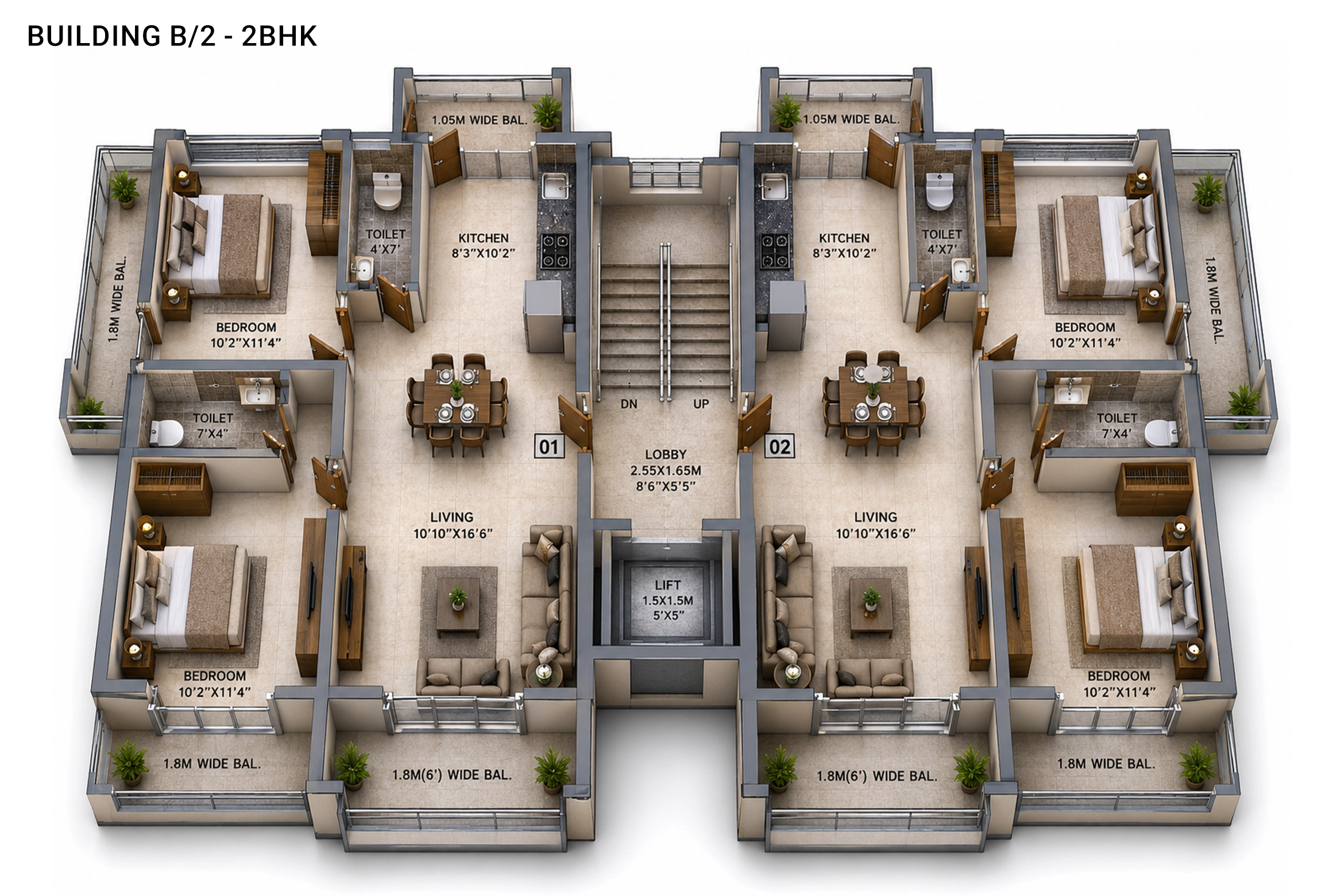 building B/2 - 2bhk